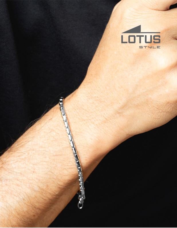 LOTUS STYLE MEN'S STAINLESS STEEL BRACELET